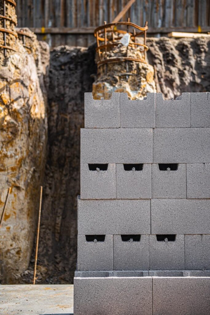 Damaged wall section rebuilt in blockwork on the Sunshine Coast