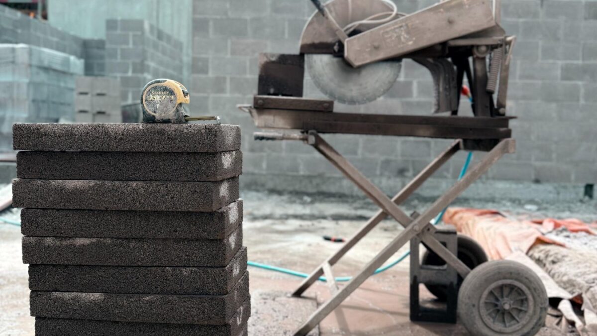 Concrete blocks ready for a Sunshine Coast retaining wall build