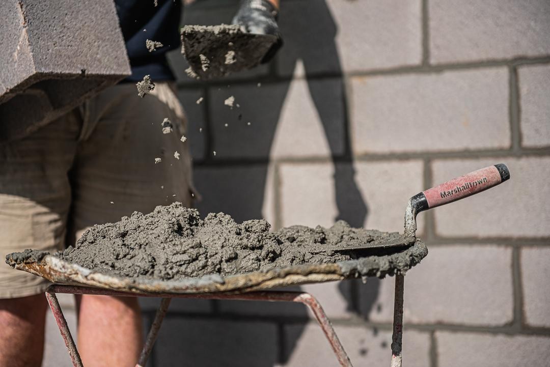 Mortar prepared for brick and block repair work